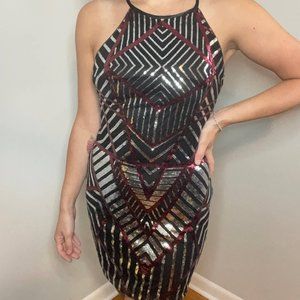 Sequin Hearts Bodycon Dress